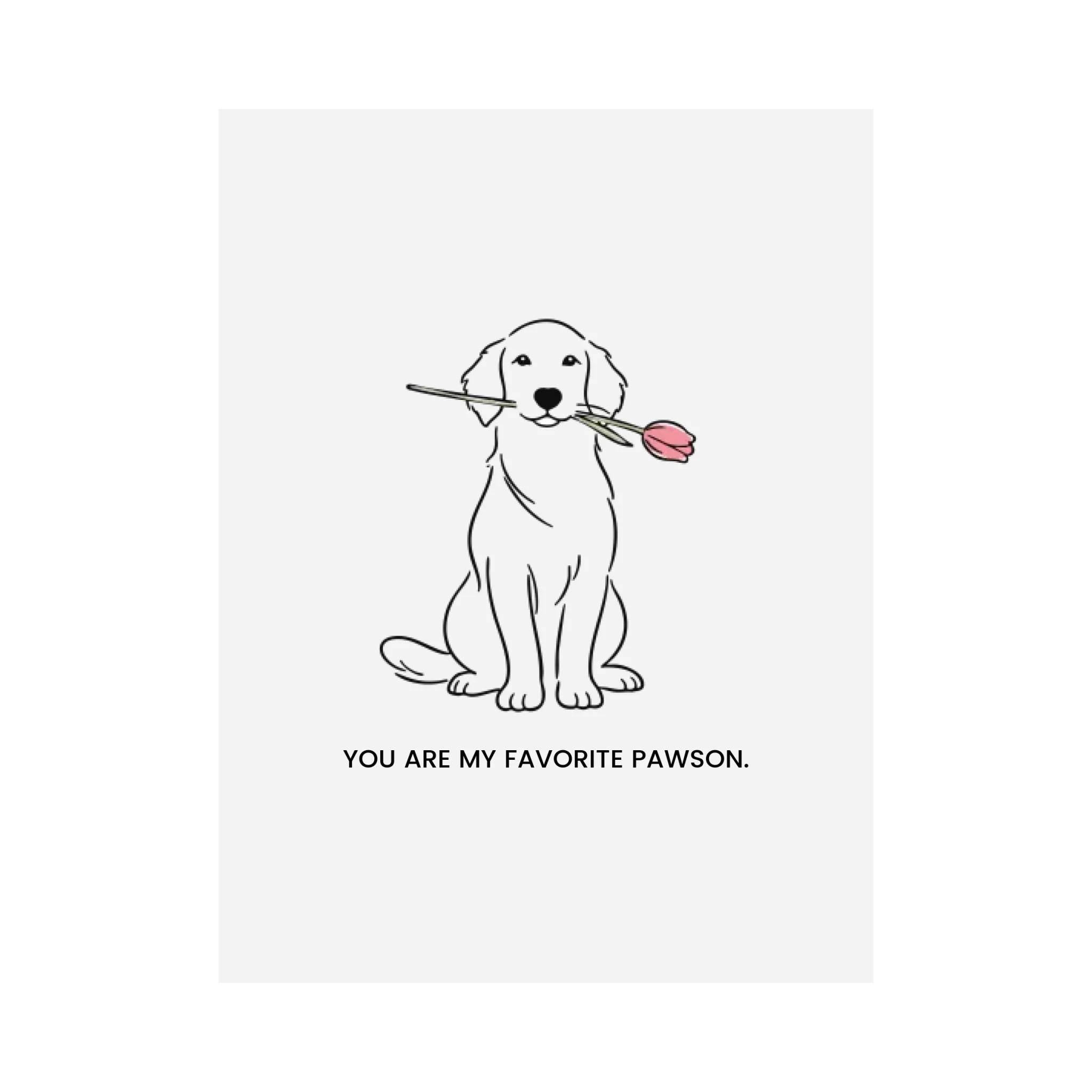 Kissen mit eigenem Motiv I Fineline Vierbeiner mit Blume