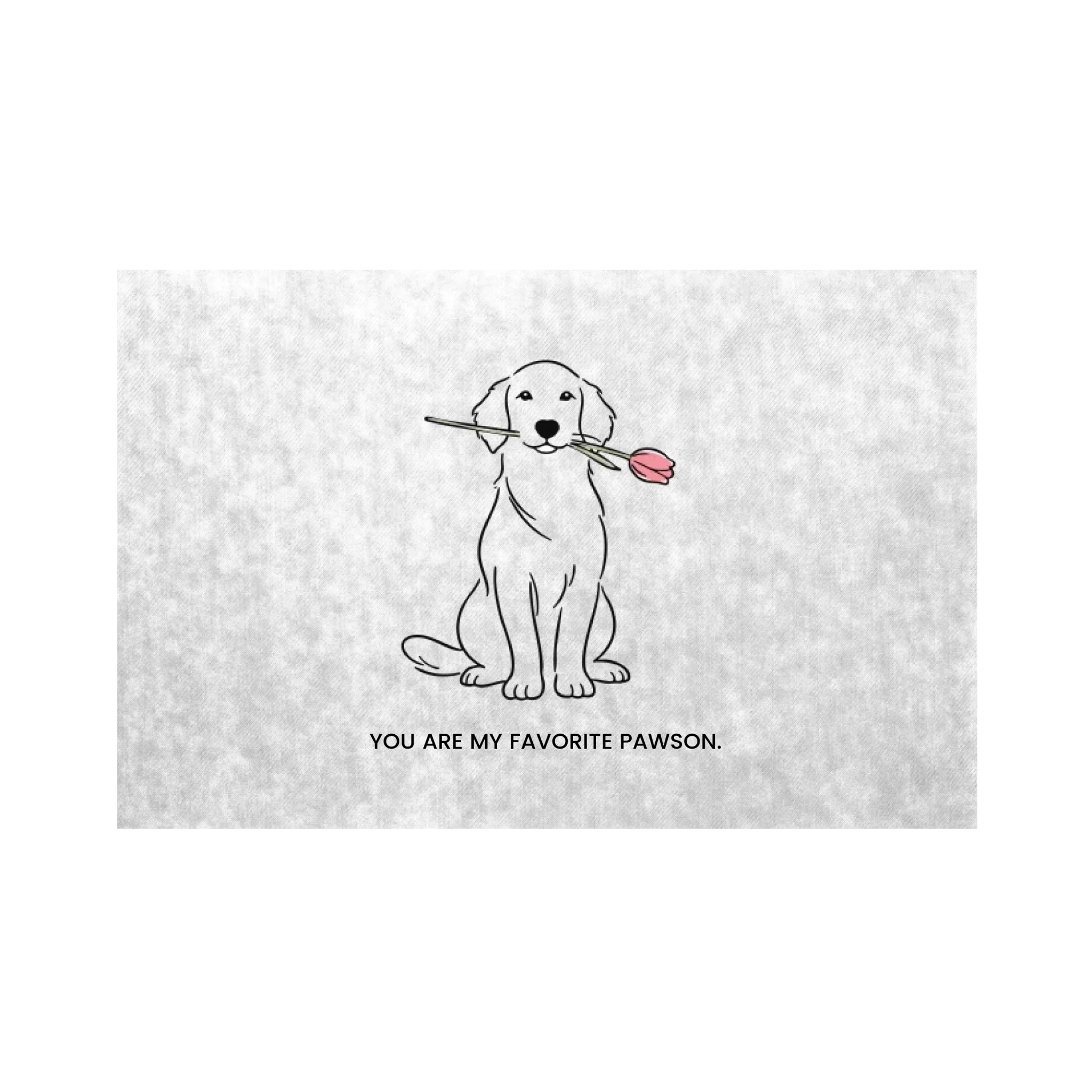 Kissen mit eigenem Motiv I Fineline Vierbeiner mit Blume