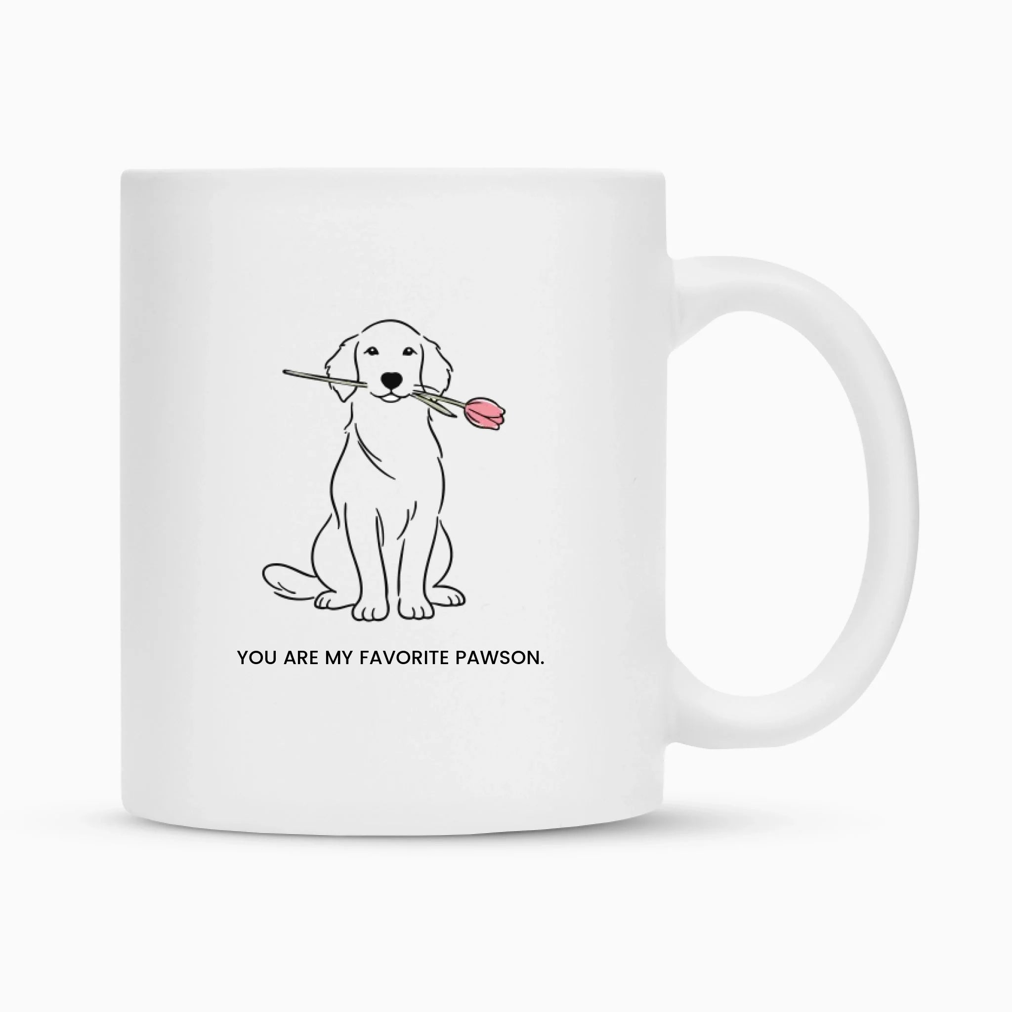 Kissen mit eigenem Motiv I Fineline Vierbeiner mit Blume