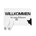 Fußmatte mit Katzen-Motiv I "Willkommen"