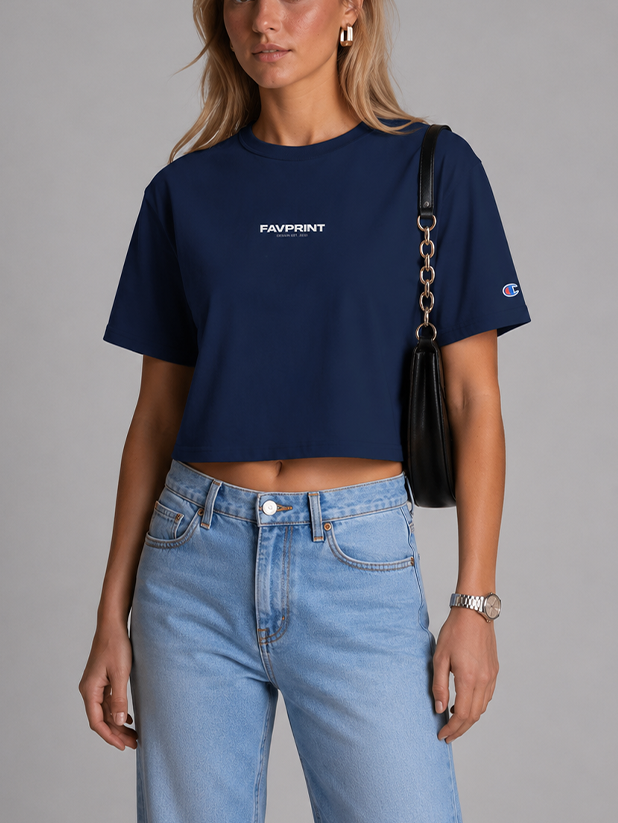 T-Shirt Damen | Champion Regular Crop Fit Rundhals Shirt