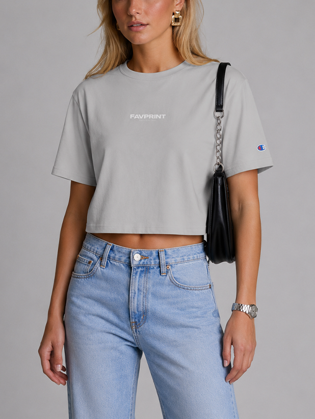 T-Shirt Damen | Champion Regular Crop Fit Rundhals Shirt