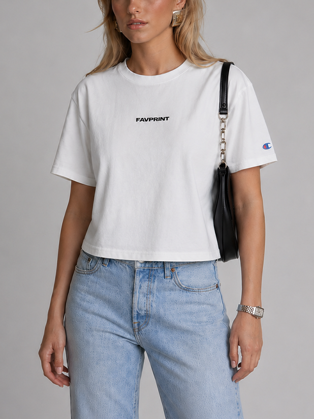 T-Shirt Damen | Champion Regular Crop Fit Rundhals Shirt
